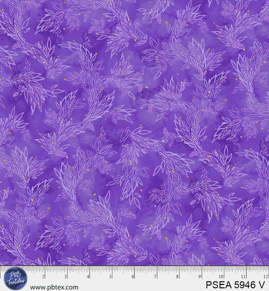 Painted Sea Leafy Trails Purple
