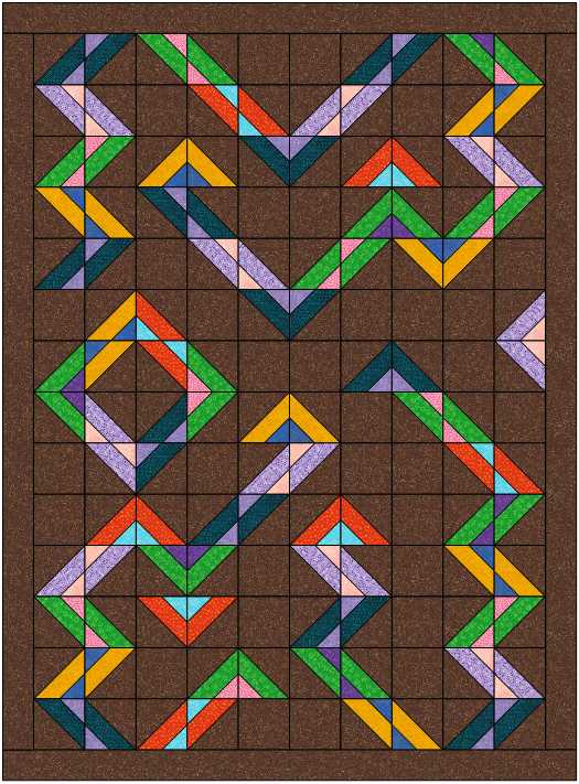 Crazy Walkabout Pattern