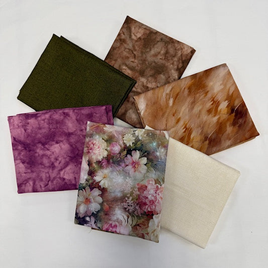 6 Fat Quarters Meadow Wings over Wildflowers