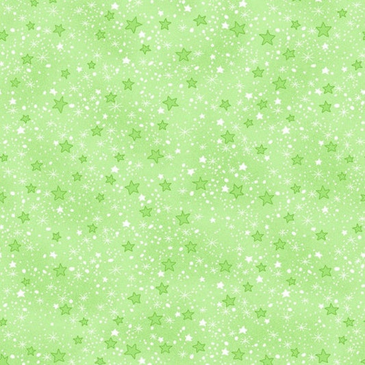 Green Stars Flannel