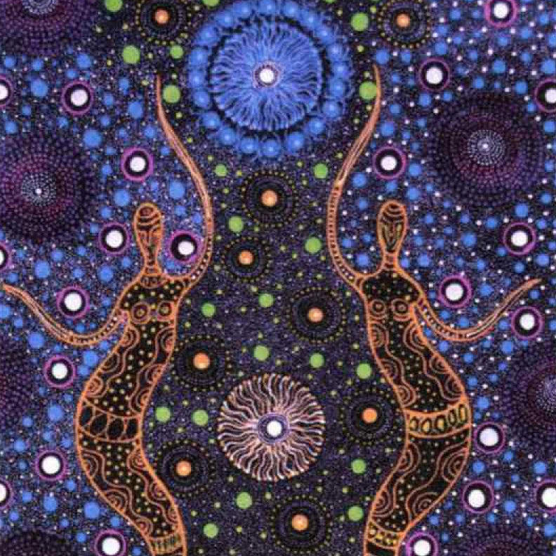 Two Sisters Collecting Purple