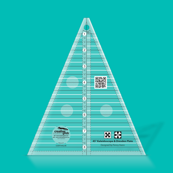 45 deg Kaleidoscope & Dresden Plate Ruler