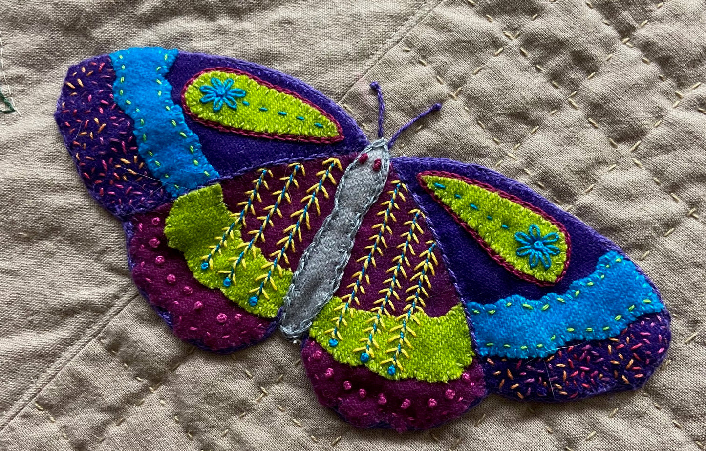 Profile Butterfly Includes Both Applique and Stitched – Blasto Stitch