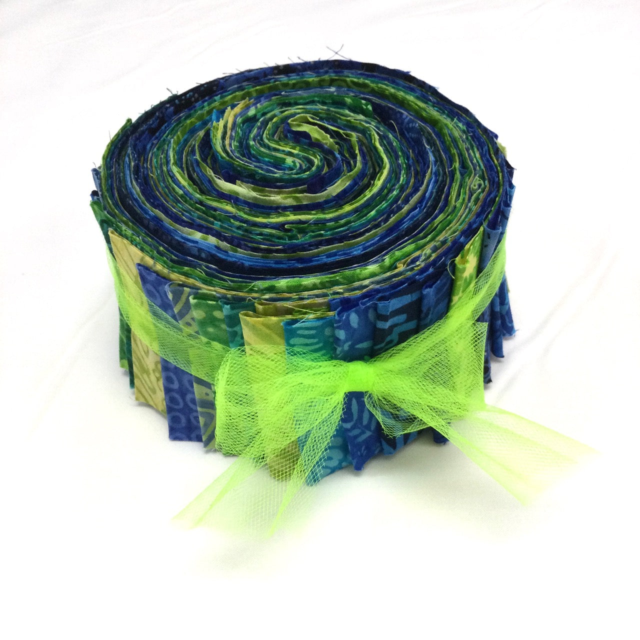 Blue Green Batik Strip Pack