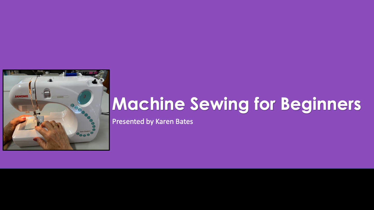 Machine Sewing Class