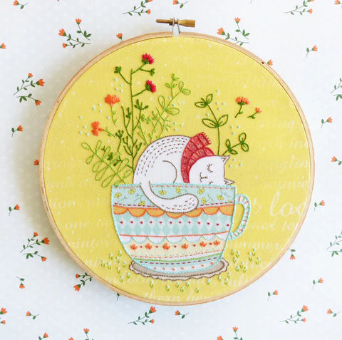 Sweet Dreams Cat Embroidery Kit